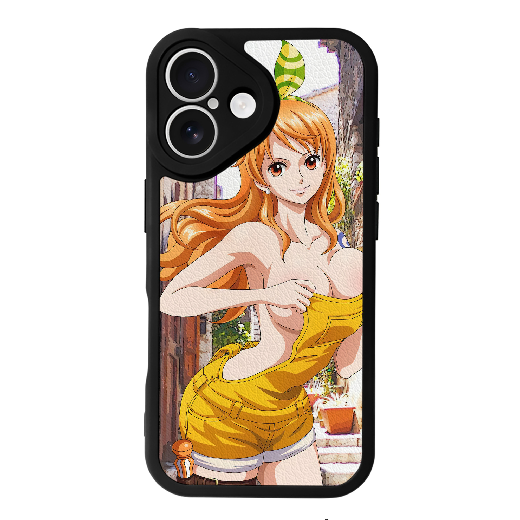 （画像用） ワンピース ONE PIECE 【iPhone 16シリーズ対応】シリコンスマホケース（レザー調） 材質：シリコン